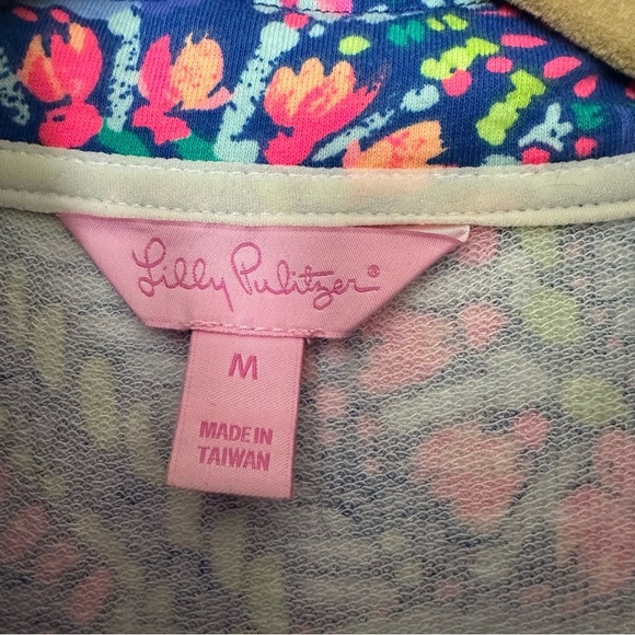 Lilly Pulitzer Skipper Popover Half Zip No Prob-Llama Print Womens Medium - Picture 6 of 8
